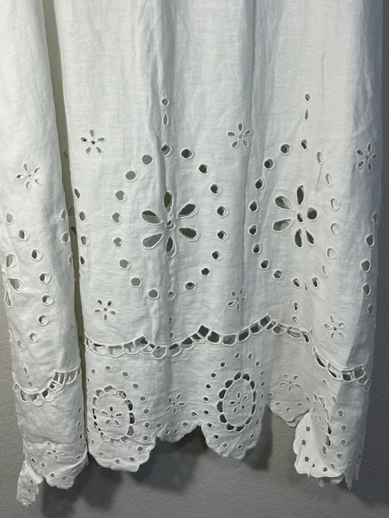 Madewell NWT Eyelet Embroidered Maxi Skirt Size 6 in Salt - Picture 13 of 16